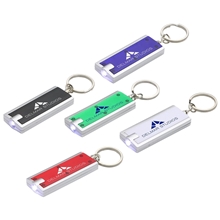 aerial view a group of simple touch led key chain, image 1 of 2