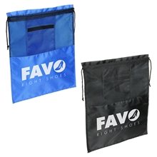 aerial view a group of solelo travel polyester drawstring shoe bag, image 1 of 2