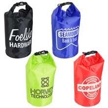 aerial view a group of 10- liter waterproof gear bag, image 1 of 2