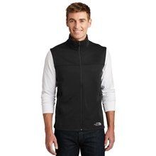 aerial view a black the north face(r) ridgewall soft shell vest, image 1 of 6