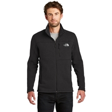 aerial view a black heather the north face(r) sweater fleece jacket, image 1 of 8
