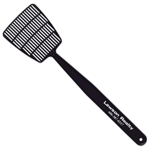 aerial view a black mini standard fly swatter, image 1 of 2