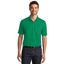 aerial view a bright kelly green port authority(r) dry zone(r) uv micro - mesh polo, image 1 of 6