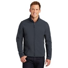 aerial view a battleship grey port authority(r) tall core soft shell jacket, image 1 of 5