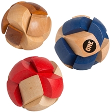 aerial view a group of wooden soccer ball puzzle, image 1 of 4