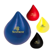 aerial view a group of drop shaped squeezie stress reliever, image 1 of 2