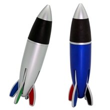 a group of 4- color rocket shaped pen