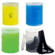 aerial view a group of oil barrel anti - stress putty, image 1 of 3