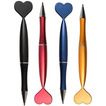 a group of heart tip dart twist action pen