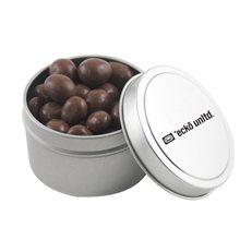 2 3/4 Round Tin with Chocolate Covered Peanuts