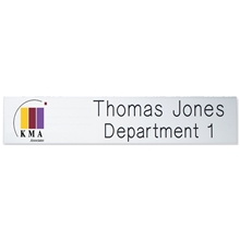 2- Ply Plastic Desk Wall Plate Engraved and Printed 10 x 2