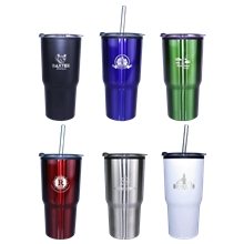 20 oz Ares Tumbler with Stainless Straw / Flip Top Lid, Laser, Premium