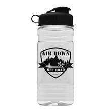 20 oz Clear Sports Bottle With Flip Top Lid