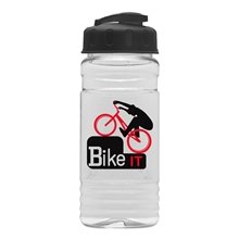 20 oz Clear Sports Bottle With USA Flip Top Lid