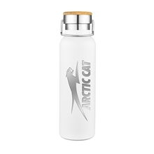 20 oz Double Wall Stainless Steel White Water Bottle