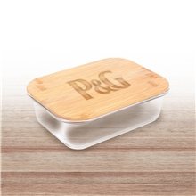 20 oz Glass Food Storage Container with Bamboo Lid