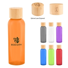 20 oz Kelly rPET Bottle With Bamboo Lid