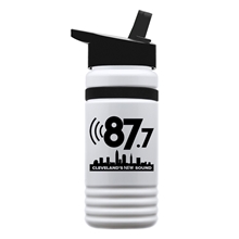 20 oz UpCycle rPET Bottle With Flip Straw Lid And Grip Band