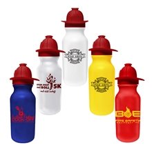 20 oz Value Cycle Bottle with Fireman Helmet Push n Pull Cap
