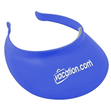 aerial view a blue adjustable plastic visor, image 1 of 2