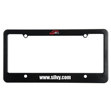 aerial view a black 4 hole license plate frame (certain states), image 1 of 2