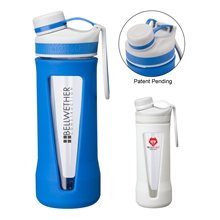 aerial view a group of manna(tm) 20 oz ranger glass bottle, image 1 of 2