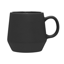 aerial view a matte black matte black 16 oz verona ceramic mug, image 1 of 7