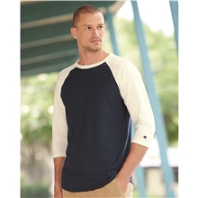 a group of champion - premium fashion raglan three - quarter sleeve baseball t - shirt