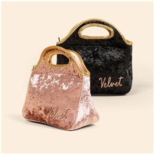 a group of klutch velvet neoprene lunch bag