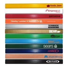 aerial view a group of flat enamel carpenter premium quality wood pencil, image 1 of 2