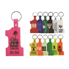 a group of 1-9/16 w x 2-9/16 h plastic number one key tag