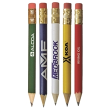 a group of round golf pencil with erasers