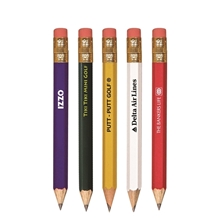 a group of hex golf pencils with erasers