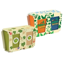 a group of promo planter, 4- pack planter set, full color digital