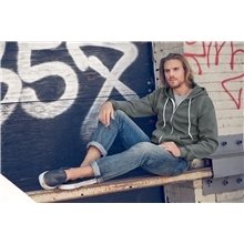 aerial view a group of anvil(r) full - zip hooded sweatshirt, image 1 of 7
