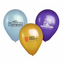 aerial view a group of 11 usa metallic latex balloon, image 1 of 2