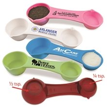 aerial view a group of plastic multiuse measuring spoon, image 1 of 2
