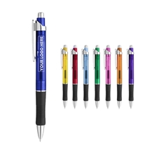 aerial view a group of albany rubber grip gel ink click pen, image 1 of 2