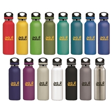 aerial view a group of 20 oz basecamp tundra bottle with screw top lid, image 1 of 14