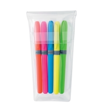 aerial view a group of bic brite liner highlighter with grip, image 1 of 3