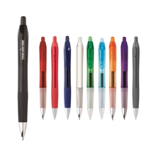 aerial view a group of bic intensity clic ballpoint gel pen with black ink multiple barrel color choices, image 1 of 7
