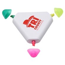 aerial view a white mini tri highlighter, image 1 of 2