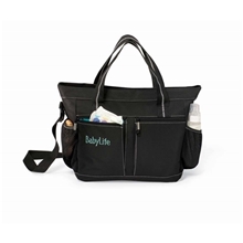 aerial view a black/turquoise black / turquoise gemline peekaboo diaper kit, image 1 of 7