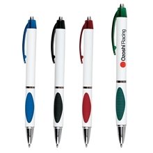 a group of elliptic black ink click ballpoint pen