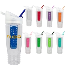 a group of 28 oz polyclean color fruit fusion water bottle