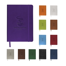 a group of promotional custom faux leather soft cover tuscany journal notebook