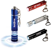 a group of micro 1 led flashlight with keychain