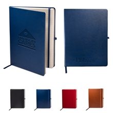 aerial view a group of promotional custom tuscany(tm) large soft cover journal notebook, image 1 of 2