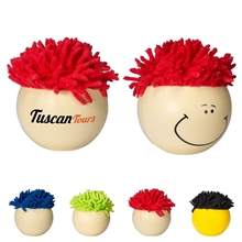 aerial view a group of moptoppers smiling multicultural stress ball, image 1 of 2