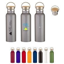 21 oz Liberty Stainless Steel Bottle With Wood Lid